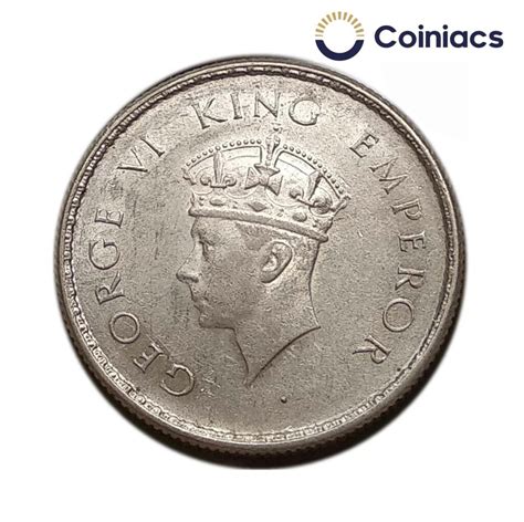 Half Rupee George Vi King Emperor Silver Old Coin Coiniacs