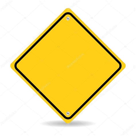 Blank Yellow Road Sign On White Background — Stock Vector © Binik1