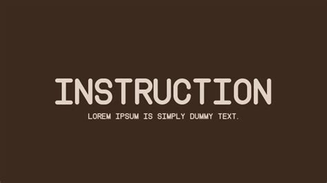 Instruction Font Family : Download Free for Desktop & Webfont