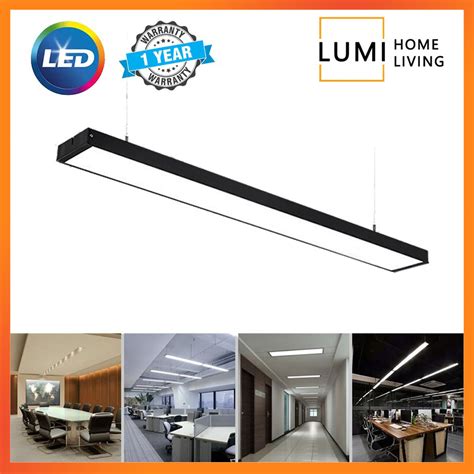 T8 4FT LED Linear Light Pendant Light Black | Shopee Malaysia