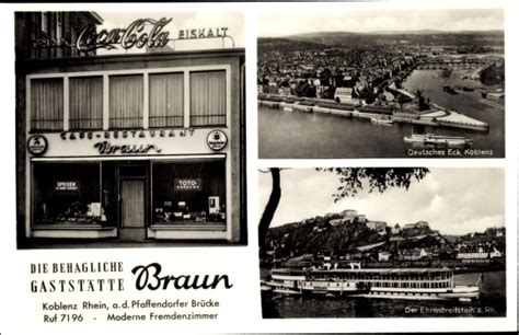 Ansichtskarte Postkarte Koblenz Am Rhein Gastst Tte Akpool De