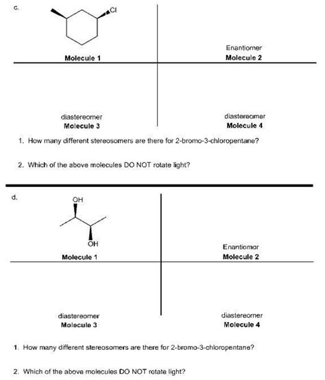 Draw The Enantiomer And A Diastereomer For The Following Compound