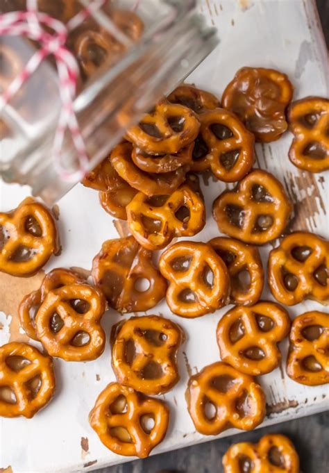 Butter Toffee Pretzels Simply Sated