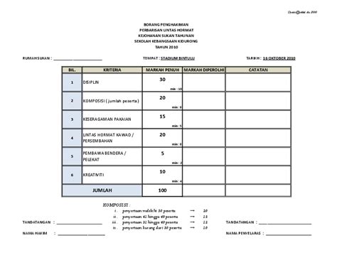 Pdf Borang Hakim Perbarisan