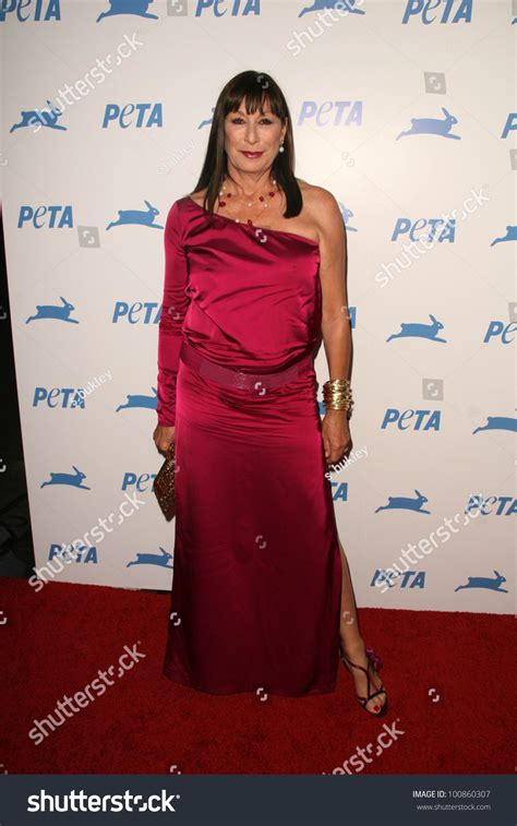 Anjelica Huston Petas Th Anniversary Gala Stock Photo