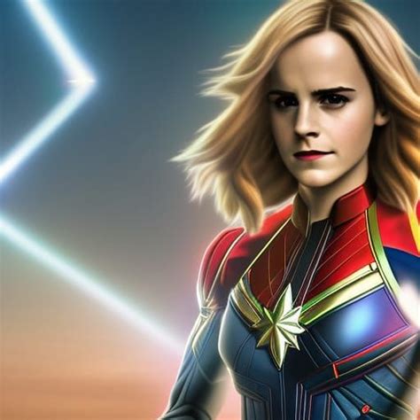 Emma Watson As Captain Marvel Ai Generated Artwork Nightcafe Creator