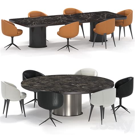 Dining Group From The Minotti Factory A Series Of Brady Tables