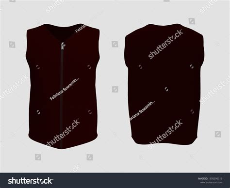 Vest Jacket Mockup Front Back Views Stock Illustration 1905396313 | Shutterstock