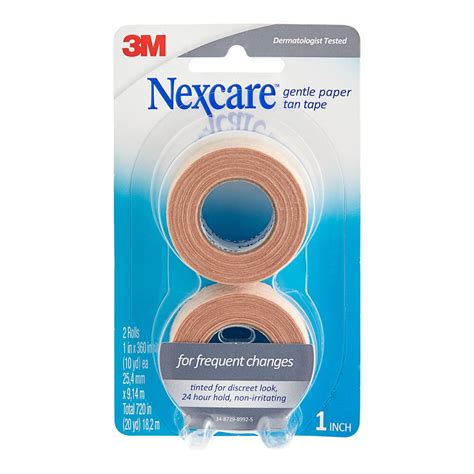 3m Nexcare™ 1 X 10 Yards Tan Gentle Paper First Aid Tape 2pack