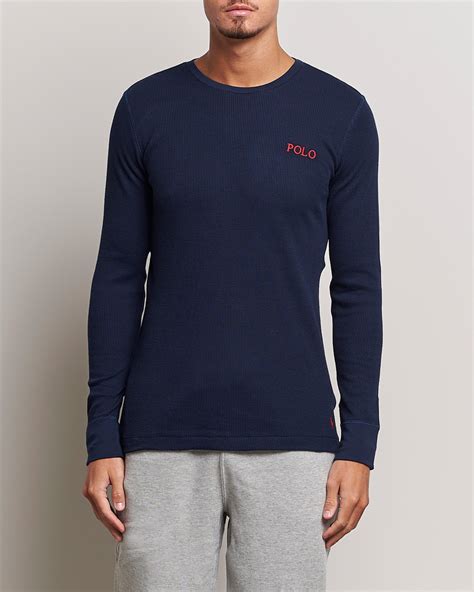 Polo Ralph Lauren Waffle Long Sleeve Crew Neck Cruise Navy At