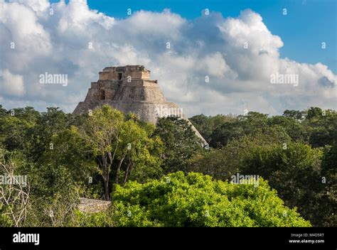 Pyramid Of The Magician In Uxmal Yucatan Mexico Stock Photo Alamy