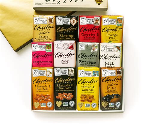 12-Bar Assortment Pack - Chocolove - Premium Chocolate