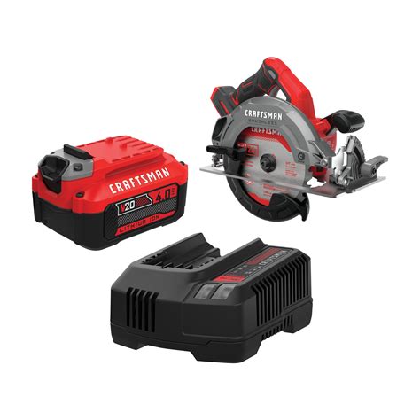 Shop CRAFTSMAN V20 20-Volt Max 7-1/4-in Brushless Cordless Circular Saw ...