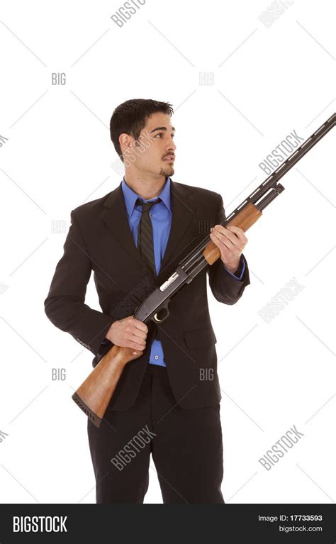 Business Man Shotgun Hold Image And Photo Bigstock