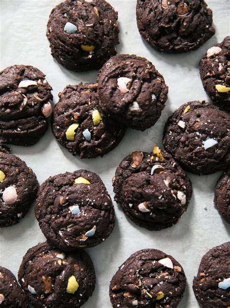 Chocolate Cadbury Egg Cookies For Easter A Cozy Kitchen