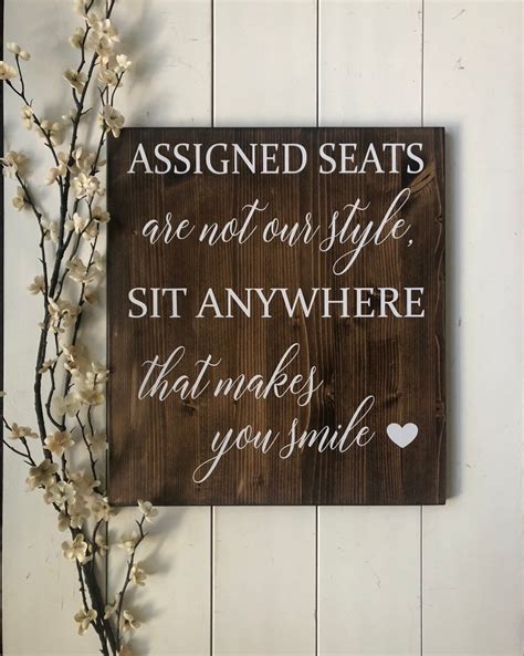 Assigned Seats Are Not Our Style Wedding Sign Pick A Seat Not A Side