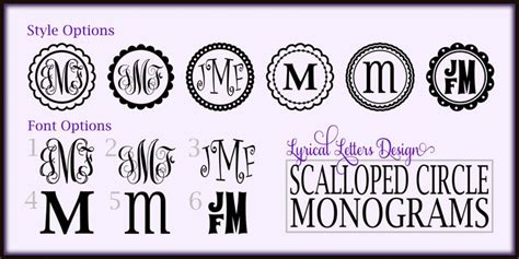 Free monogram fonts, Circle monogram font, Circle monogram font free