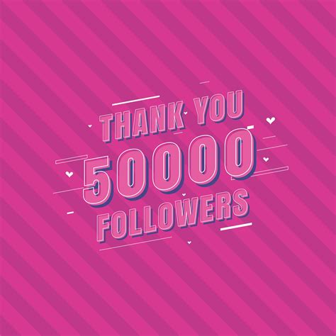 Thank You 50000 Followers Celebration Greeting Card For 50k Social