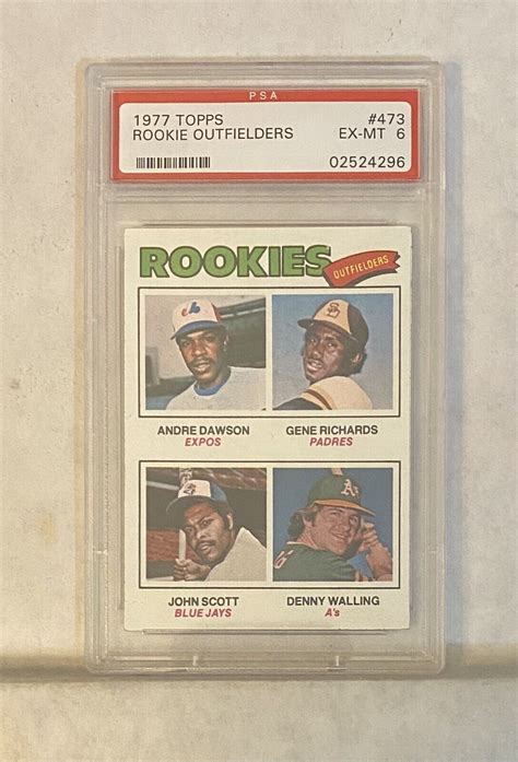 Topps Rookie Outfielders Andre Dawson Scott Rookie Rc Hof Psa