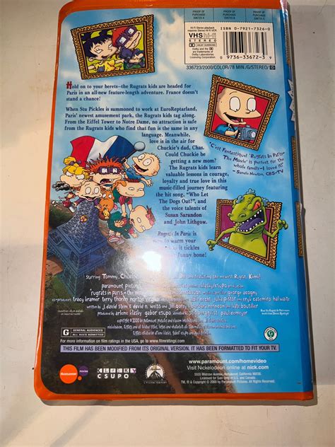 Vintage Rugrats In Paris VHS Tape. Rugrats In Paris The Movie With ...