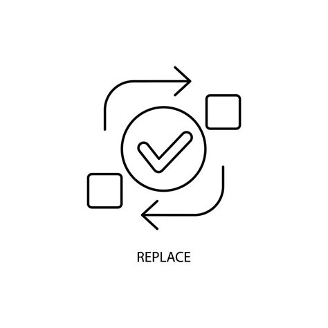 replace concept line icon. Simple element illustration. replace concept