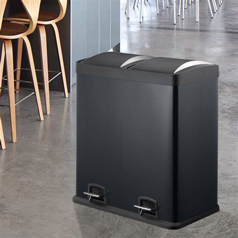 Buy Mari Home Black Litre Steel In Foot Pedal Recycle Bin