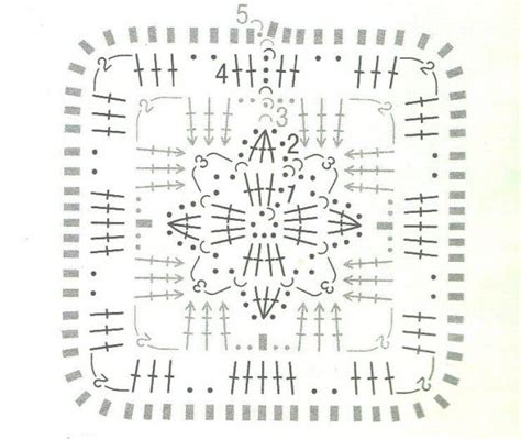 Centrino Quadrato All Uncinetto Uncinetto Quadrati Uncinetto Schema