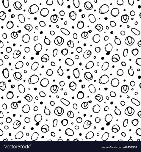 Bubbles Black And White Seamless Pattern Vector Image