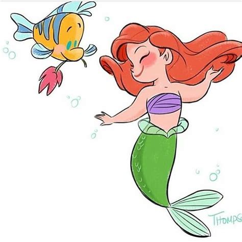 Disney Desenho Ariel Pequena Sereia Arte Dos Fãs Arte No Papel Online