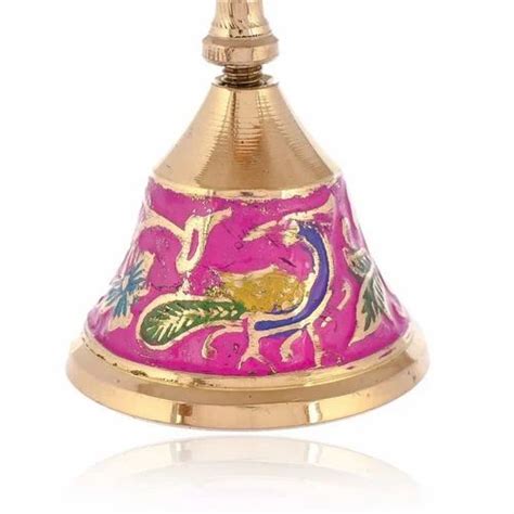 Round Unique Brass Bell Pink Gm Size In At Rs Piece In