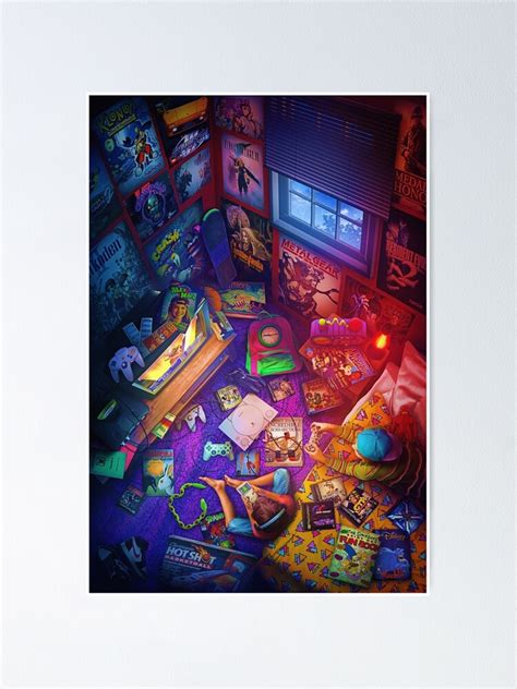 Retro Gaming Room Ps1 Ff7 Poster For Sale By Rachid Lotf Redbubble