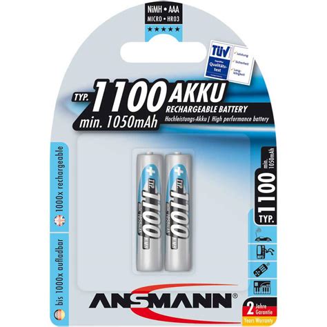 Ansmann Akku Aaa Micro Typ 1100mah 1 2v Leistungsstarke Nimh Aaa