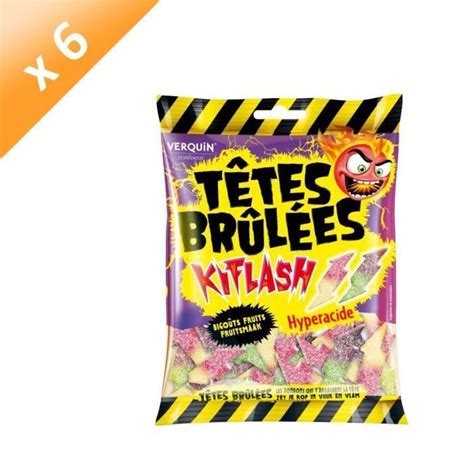 Lot De Verquin Bonbons T Tes Br L Es Kiflash Aux Fruits G