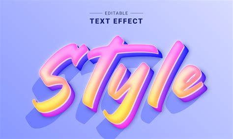 Effet De Texte Modifiable Pour Illustrateur Vecteur Premium