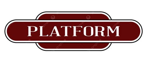 Platform Station Sign Plaque Railway Isolated Nobody Png Transparent