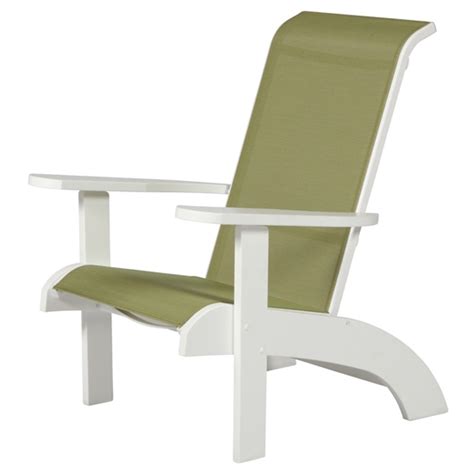 Windward Marine Grade Polymer Adirondack Sling Chair And Ottoman Set