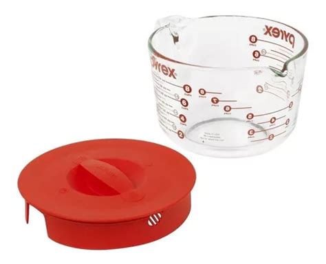 Jarra Medidora Vidrio 2 Litros Pyrex Horno Tapa Microondas Envío gratis