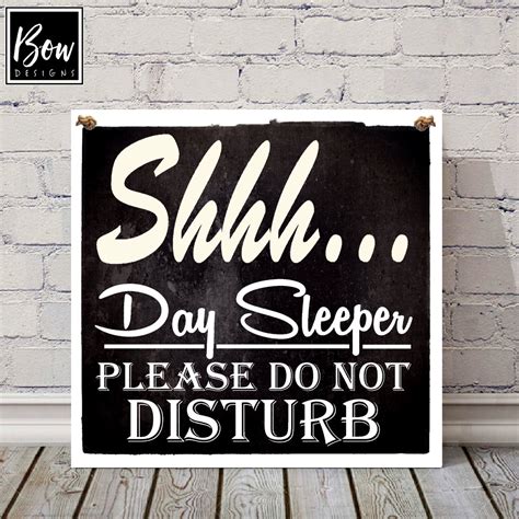 Shhh Night Shift Worker Sleeping Sign Plaque Etsy