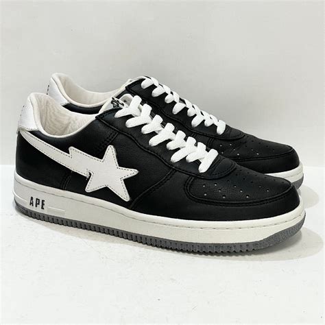 【未使用】27cm A Bathing Ape Bapesta Fs 001 ア ベイシング エイプ ベイプスタ ブラック ホワイト メンズ スニーカー Zf H104774の落札情報詳細