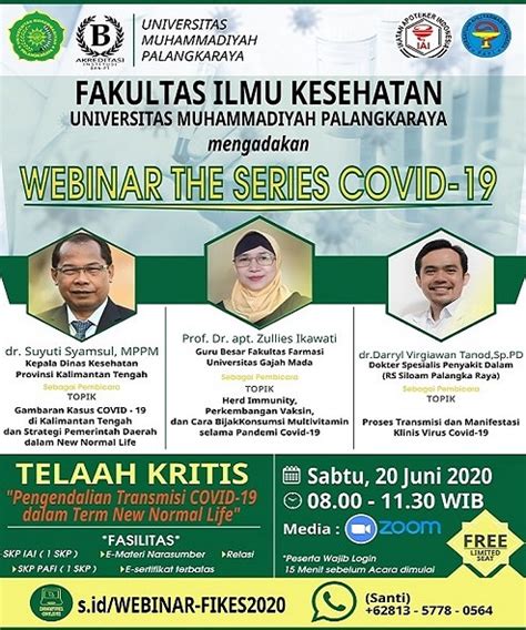 Webinar The Series Covid Fakultas Ilmu Kesehatan Umpr