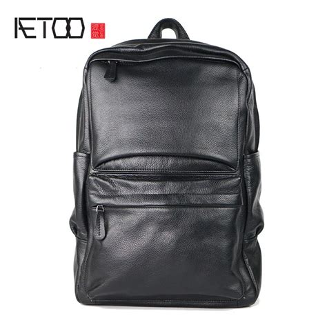 Aetoo Bolso De Hombro De Piel De Vaca Para Hombre Mochila De Negocios