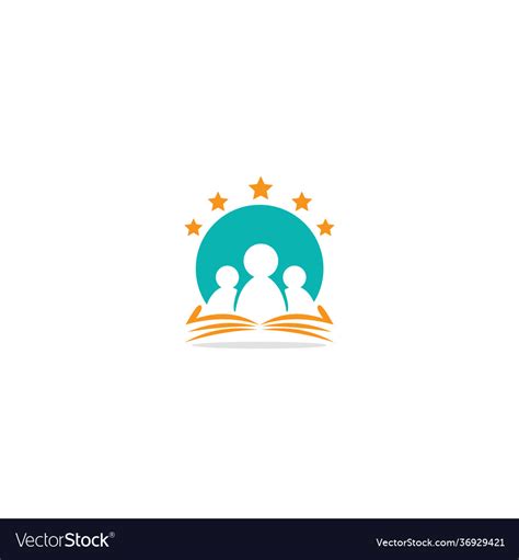 Open Book Student Education Logo Royalty Free Vector Image