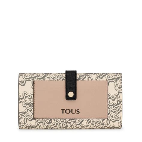 Billetera Grande Pocket Beige Tous Kaos Mini Evolution Tous