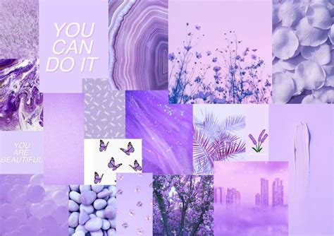 Lavender Themed Chromebook Collage Wallpaper Cute Wallpapers For