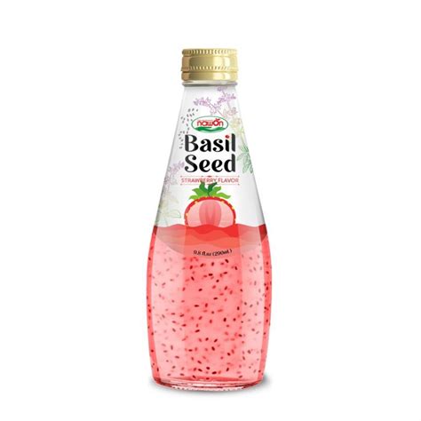 Strawberry Basil Seed Drink Nawon