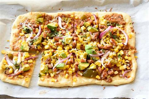 Tex Mex Flatbread Bites And Roasted Shrimp With Tomatillo Sauce