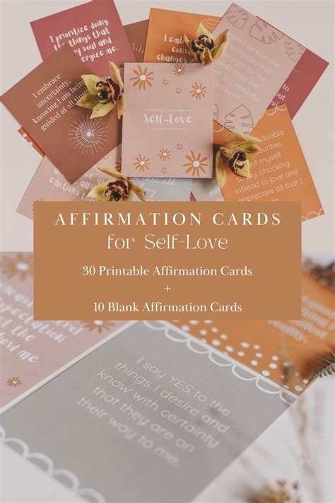 These Self Love Affirmation Cards Can Be Used To Help Nurture And