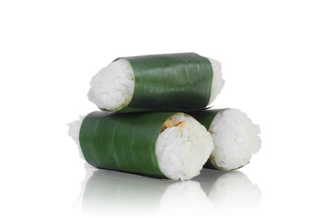 Lemper Es Un Bocadillo Hecho De Arroz Pegajoso Generalmente Relleno