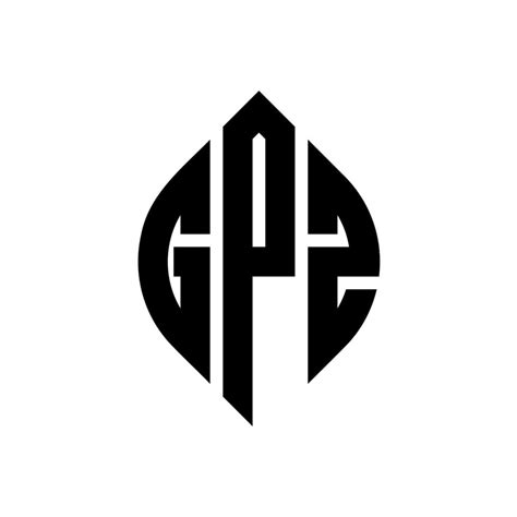 GPZ circle letter logo design with circle and ellipse shape. GPZ