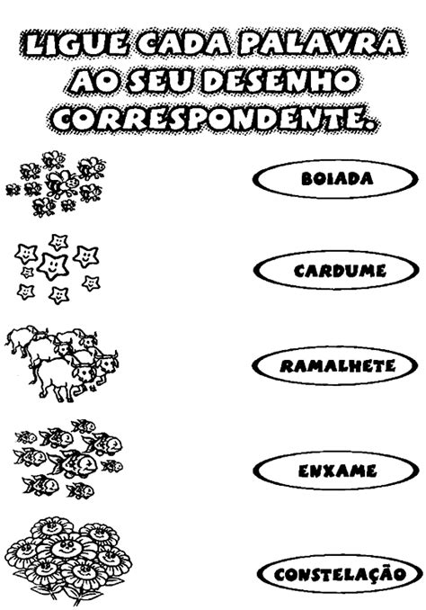 Atividades De Substantivos Coletivos Cantinho Do Educador Infantil